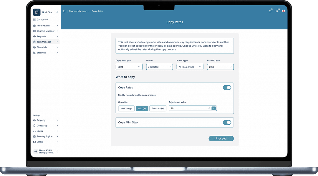 Copy Rates and Min Stay