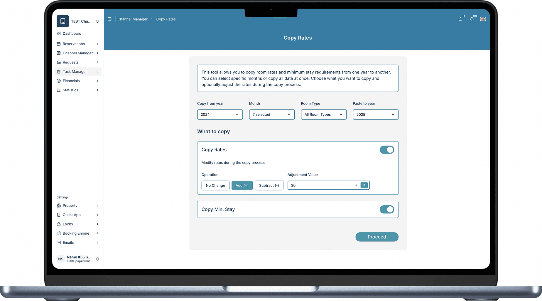 Copy Rates and Min Stay