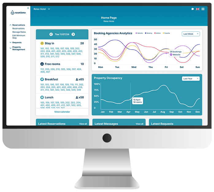 Roomismo Hotel Management Dashboard