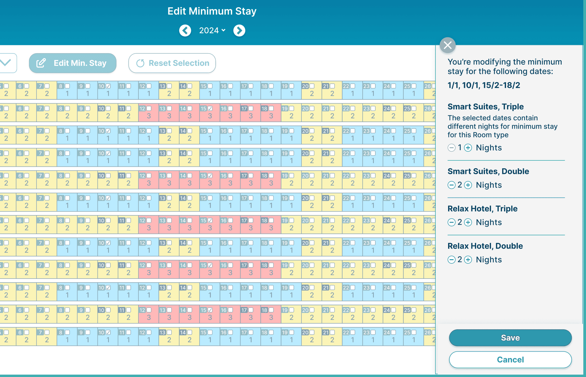 Daily Stay Rule Configuration