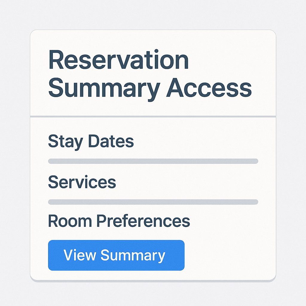 Reservation Summary Access
