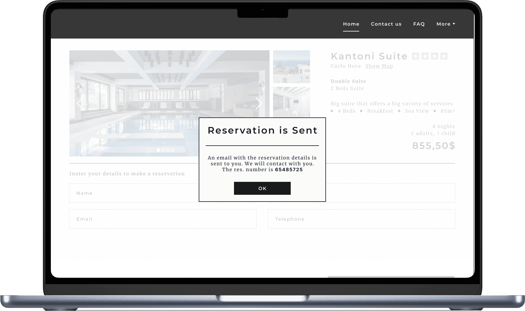 Επιβεβαίωση Κράτησης